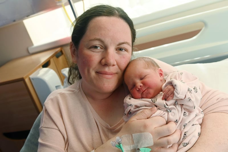 Baby Grace Louise, born April 13 at 6pm, weighing 5lb 11oz, to Stacey and Simon Banham from Chorley.
