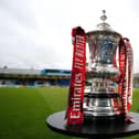 The FA Cup trophy ahead of the Emirates FA Cup third round match at Gillingham