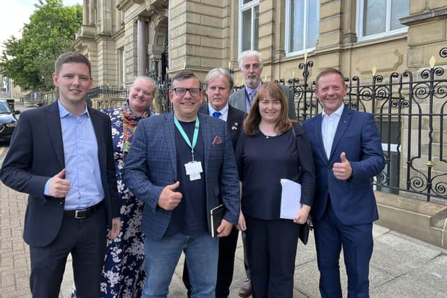 The Conservative group on Burnley Council (pictured) have criticised the decision by the leader of Burnley Council, Coun. Afrasiab Anwar, and nine other councillors to resign from the Labour Party over Sir Keir Starmer's decision not to push for a ceasefire in Gaza