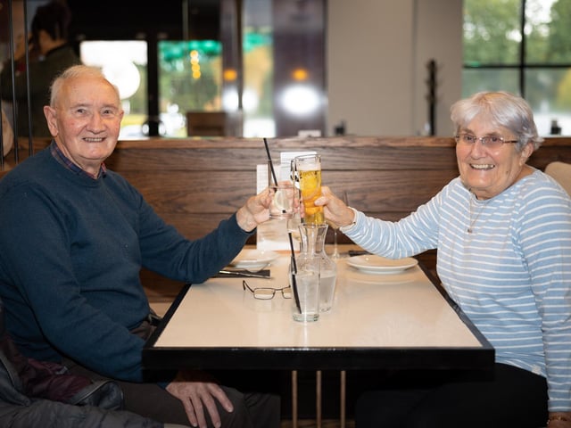Opening of Bella Maria, Capitol Centre, Preston.Martin and Trisha Douglas.