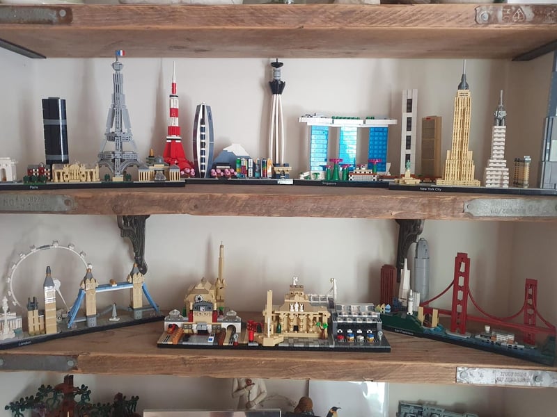 Mark's Preston model along with the Tokyo, Singapore, Paris, New York, London, San Francisco models he built with Jessica.
