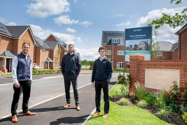 Paul Harrison, Daniel Cunliffe and Zach Trenchard from the technical department at Anwyl Homes Lancashire