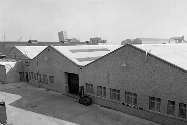 The Scottish and Newcastle Brewery Bottling and Blending Warehouse in Leith's Bath Street photographed in November 1963.