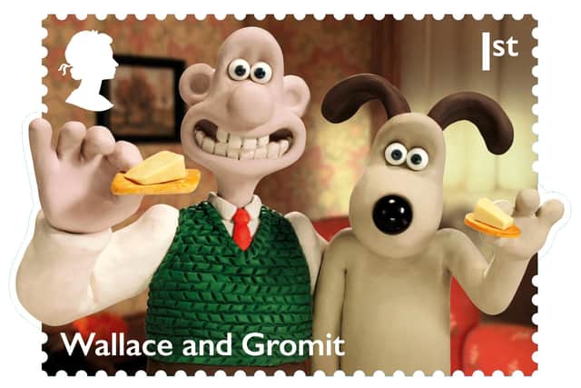 The Wallace and Gromit stamp in the main set of eight fan favourites.