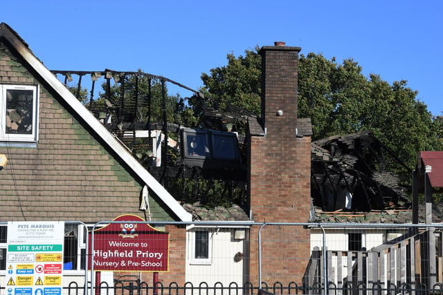 Six fire engines and the aerial ladder platform tackled the blaze through the night, leaving the scene at around 2.20pm on Sunday (October 16).