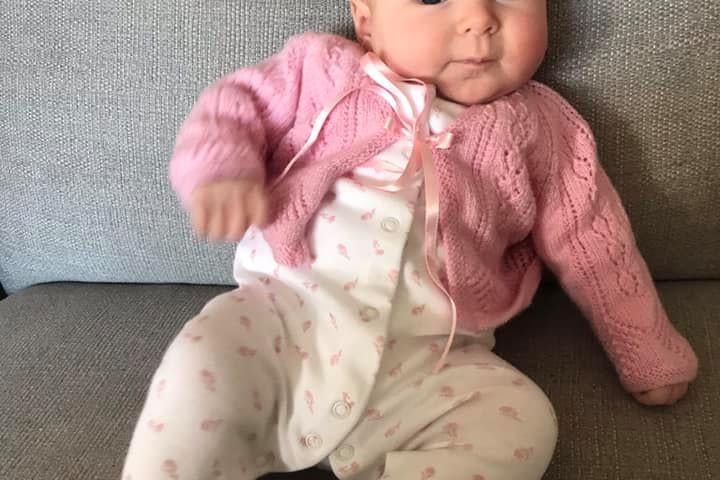 Mum Holly Merrill said: "I fell pregnant at the start of the first lockdown and our baby girl is now 10 weeks old. She is very happy and content. She has brought us so much happiness in this third lockdown!"