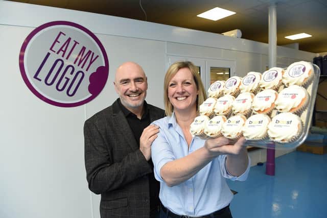 Eat My Logo founders Andy and Ruth Poar who have increased their output and turnover thanks to help from Boost