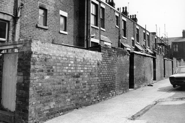 Little will have changed to the fabric of these dwellings in the streets near Moor Park in Deepdale since this picture was taken in the 1980s. But just look how clean the back alley is!
