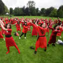 People of Preston dress as Kate Bush in Avenham and Miller Park for The Most Wuthering Heights Day Ever 2023.