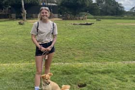 Brittany and her dog Rosie.  Photo:  HMPS