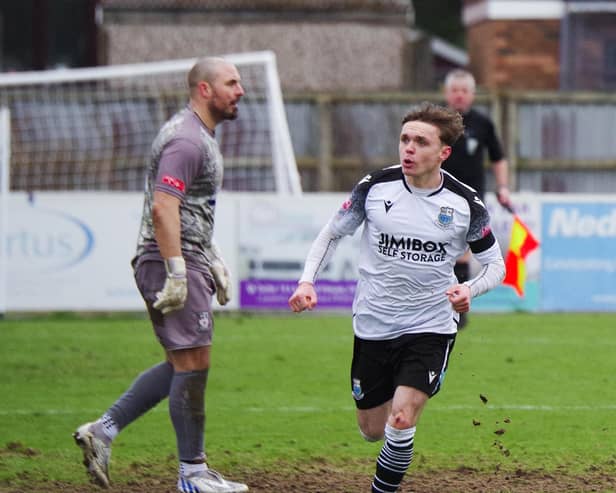 Fin Sinclair-Smith scored another wonder goal on Saturday for Brig (photo: Ruth Hornby)