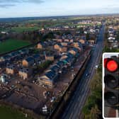 The stretch of Garstang Road that experienced weeks of gridlock because of the way temporary traffic lights were operated during work on a new housing estate (images: National World (main) and Pixabay)