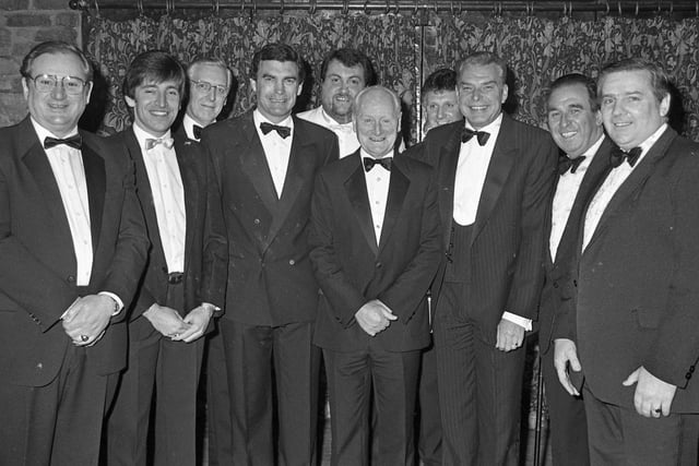 More than 400 people paid tribute to Preston legend Tom Finney at a special dinner held at Park Hall. It was organised by the club's Junior Football Federation. The evening included a speech by ex-England midfielder Trevor Brooking. Pictured here are just some of the guests with Tom Finney.
