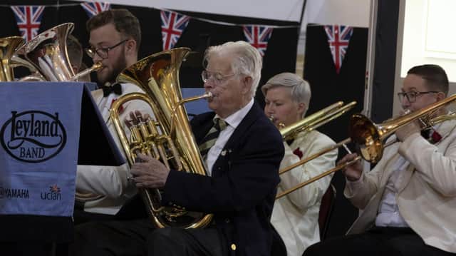 Don Bateman takes front row with Leyland Band at Chorley Town Hall