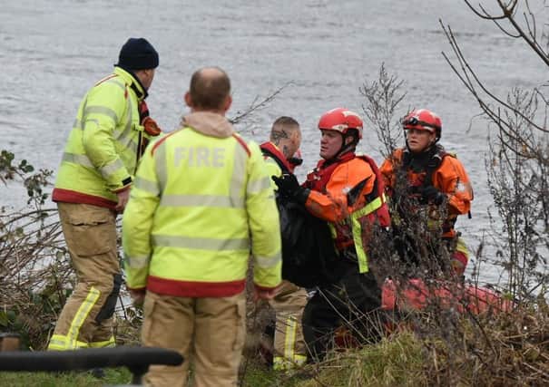 The fire service launched its rescue boat to search the River Ribble