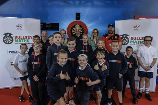 Pupils from Flakefleet Primary School visited the Winter Gardens as part of Bullseye Maths on Wednesday Picture: Taylor Lanning/PDC