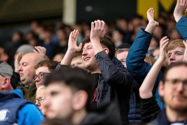 Preston North End fans applaud their side