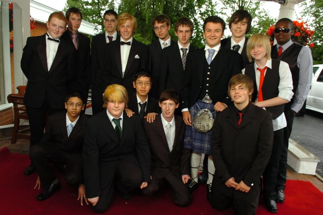 The Pines Hotel was the venue for the 2008 Archbishop Temple leavers prom, as the boys line up