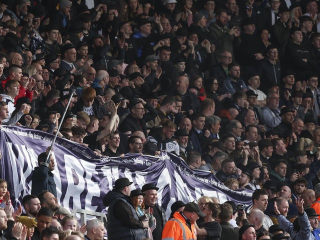 PNE fans at Middlesbrough
