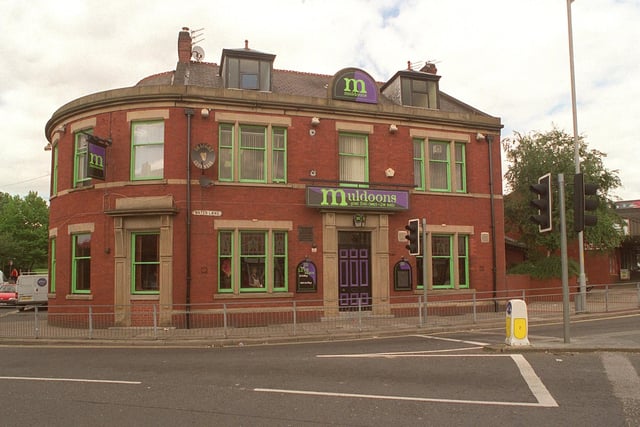 The Mighty Muldoons pub in Ashton - looking resplendent in purple and green