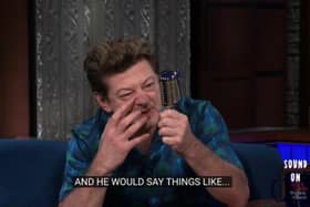 Andy Serkis on The Late Show.
