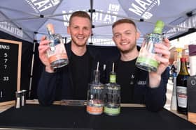 Liam Stenson (left) and Ellis McKeown with their award-winning Fairham Gin.