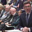 Vibes turn to jibes: Prime Minister Andy Burnham left his first Prime Minister's Questions in the House of Commons yesterday, after a score draw with leader of the Opposition Kemi Badenoch (photo, PA)