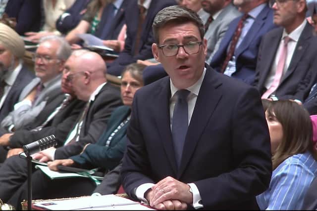 Vibes turn to jibes: Prime Minister Andy Burnham left his first Prime Minister's Questions in the House of Commons yesterday, after a score draw with leader of the Opposition Kemi Badenoch (photo, PA)