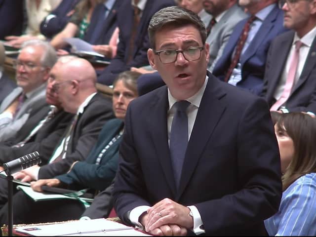 Vibes turn to jibes: Prime Minister Andy Burnham left his first Prime Minister's Questions in the House of Commons yesterday, after a score draw with leader of the Opposition Kemi Badenoch (photo, PA)