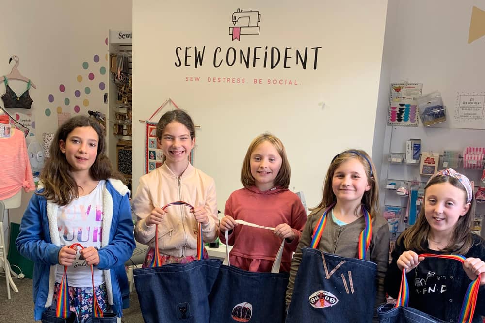 Sew Confident's kids' intro to sewing class