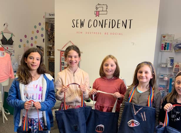 Sew Confident's kids' intro to sewing class