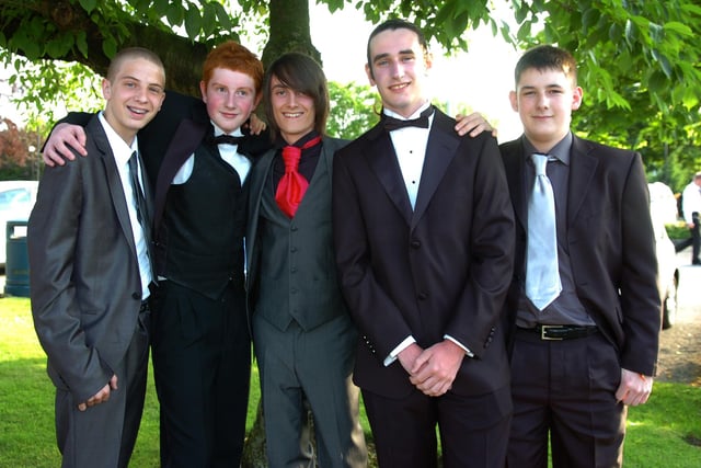 Sharp suits for these gents at the Corpus Christi Catholic HIgh School prom at Barton Grange Hotel in 2009