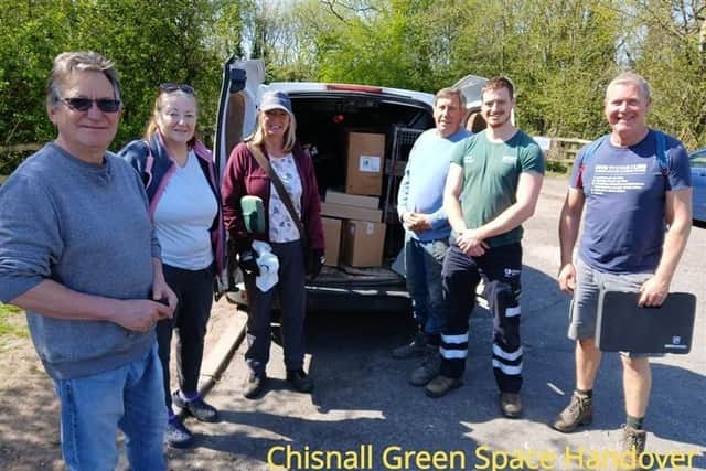 United Utilities' River Rangers handing over equipment donation
