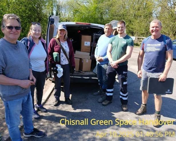 United Utilities' River Rangers handing over equipment donation
