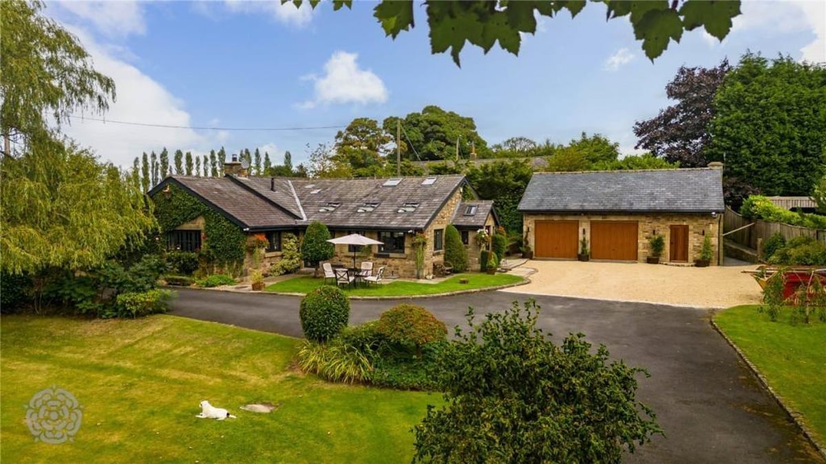 Secluded five-bed Lancashire barn conversion with sprawling gardens up for sale