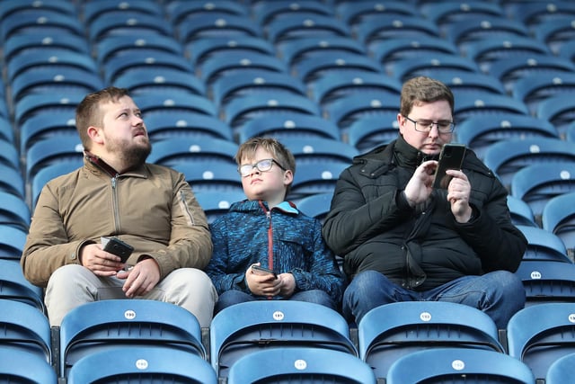 Preston North End's fans await the kick off
