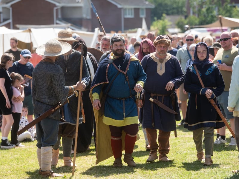 Heysham Viking Festival 2026 - people dressed in traditional Viking clothing.