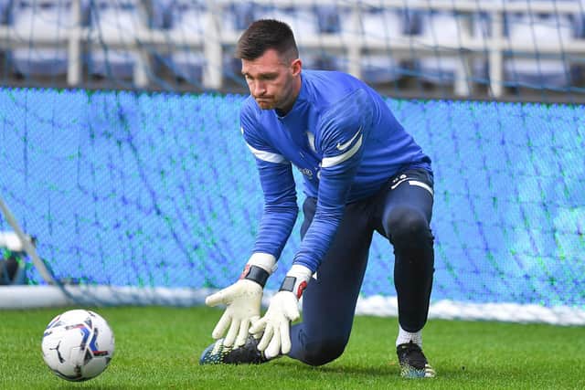 Mathew Hudson warms-up ahead of Preston North End's friendly at Wigan Athletic in July 2021