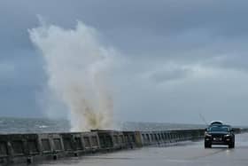 Heavy rain and strong winds battered Blackpool as Storm Ciarán swept across parts of the UK