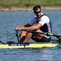 MUNICH, GERMANY - AUGUST 13: Graeme Thomas of Great Britain compete in the M1x-race during the Rowing competition on day 3 of the European Championships Munich 2022 at Munich Olympic Regatta Centre on August 13, 2022 in Munich, Germany. (Photo by Srdjan Stevanovic/Getty Images for British Rowing)