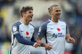 Preston North End's Ryan Ledson and Brad Potts