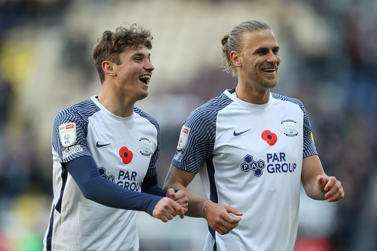 Preston North End players are combining summer fitness work with time in the sun