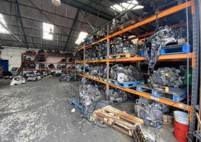 Some of the vehicle parts found by police in Preston