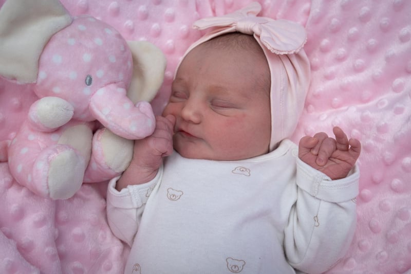 Francesca Byrne, born March 23, at 7.08am, weighing 8lb 9oz, to Abigail Byrne and Luke Hornby from Preston.