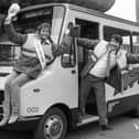 Miss Evening Post helps launch the new Preston Zippy buses at Preston bus station. But who is the gentleman with her?