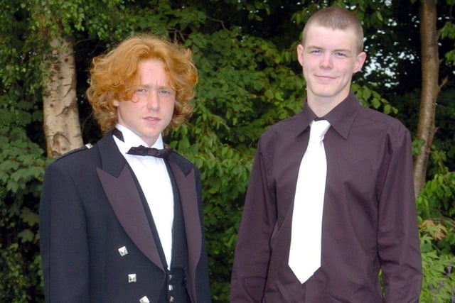 Party-goers Ciaren Rainford, left, and Richard Cartwright, at the Fulwood High School and Arts College Prom in 2006