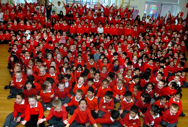The Big Sing at St Matthews Primary School, New Hall Lane, Preston