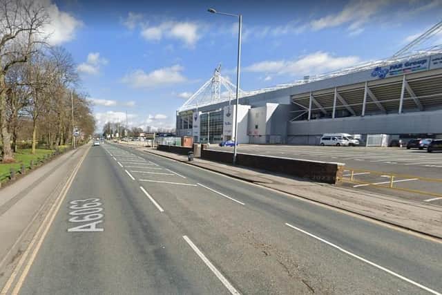 There has been a car crash outside of Deepdale Stadium on Sir Tom Finney Way today (June 3).