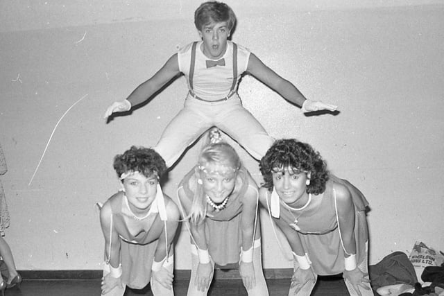The Moss Side Naughty But Nice dance team - from left Lynne Hensby, Sherry Duckworth and Tracey Vas, with Stuart Moreland - were winners in the senior section of a glittering disco dance competition held at St Augustine's Youth Club in Preston. It was the final of a county competition organised by the Lancashire Youth Clubs Association