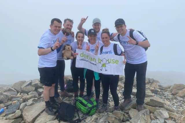 Anwyl Homes staff who raised over £10,000 for Derian House Children's Hospice by climbing Scafell Pike